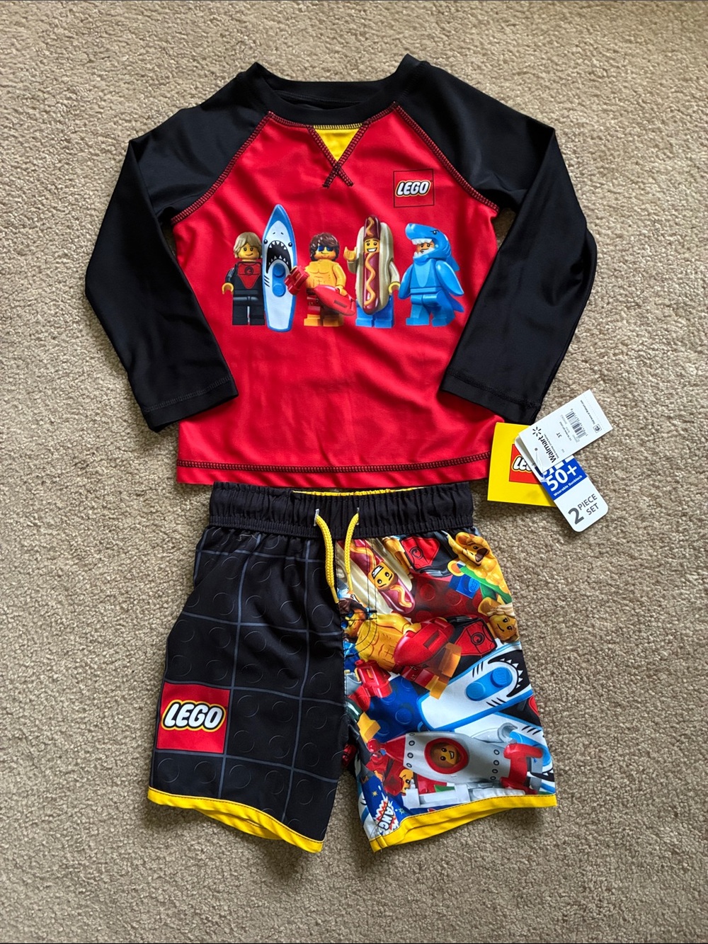 Lego Rash Guard Swim Set - Boys Size 3T
